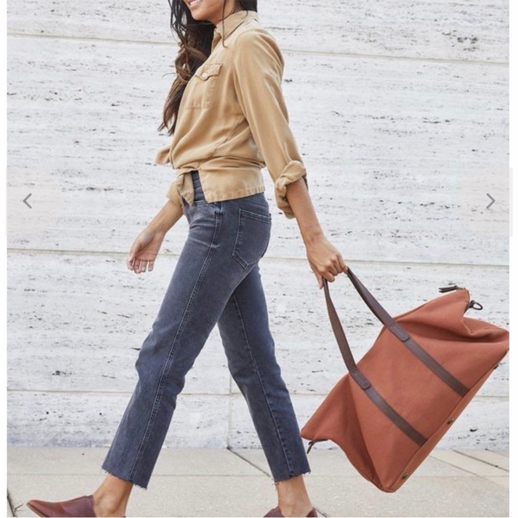 Nisolo Weekender Bag, Waxed Canvas With Leather Trims